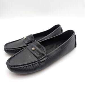 Anne Klein Snippie Slip-On Loafer Shoes Round Toe Women's Black Size US9M EU40
